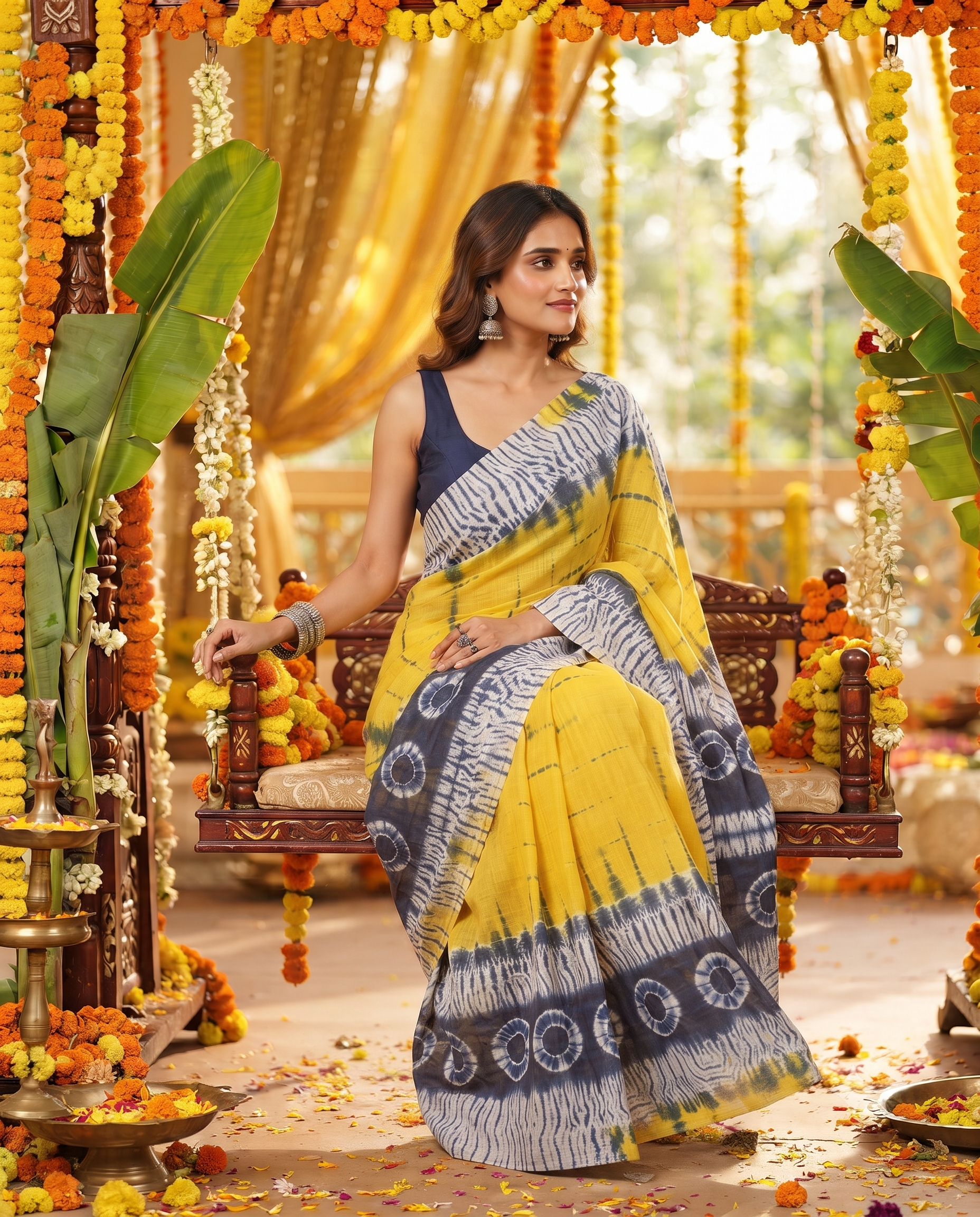Aadhira Sunshine Tie-Dye Saree ☀️