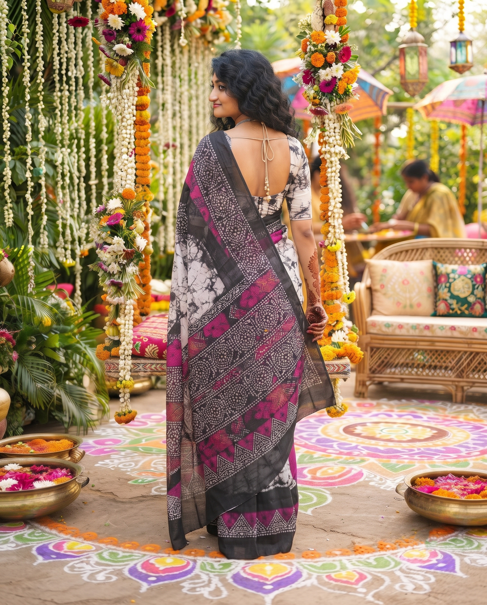Meheriya Plum Marble Saree 💜