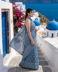 Ishani Dusty Indigo Saree