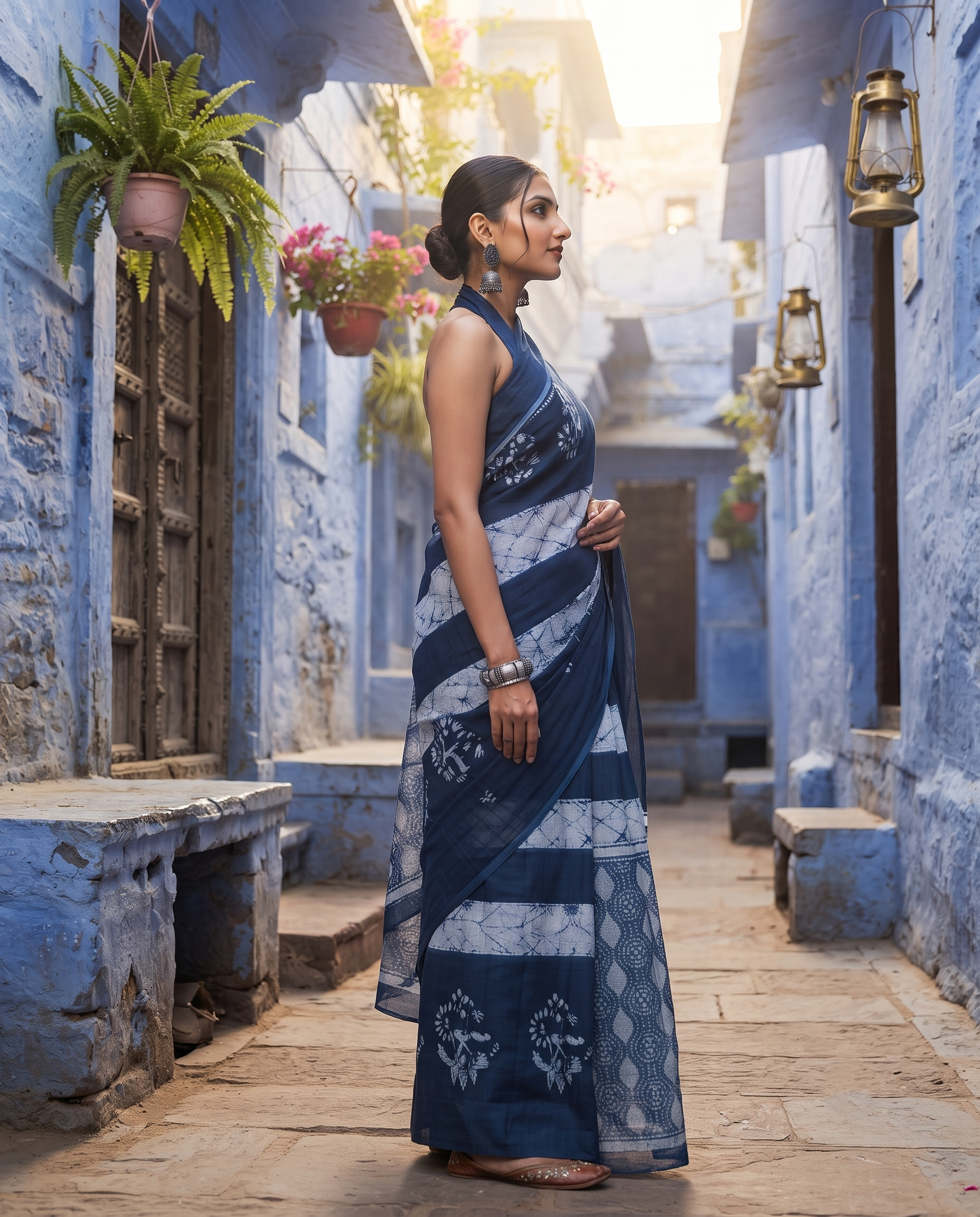 Meher Navy Indigo Saree
