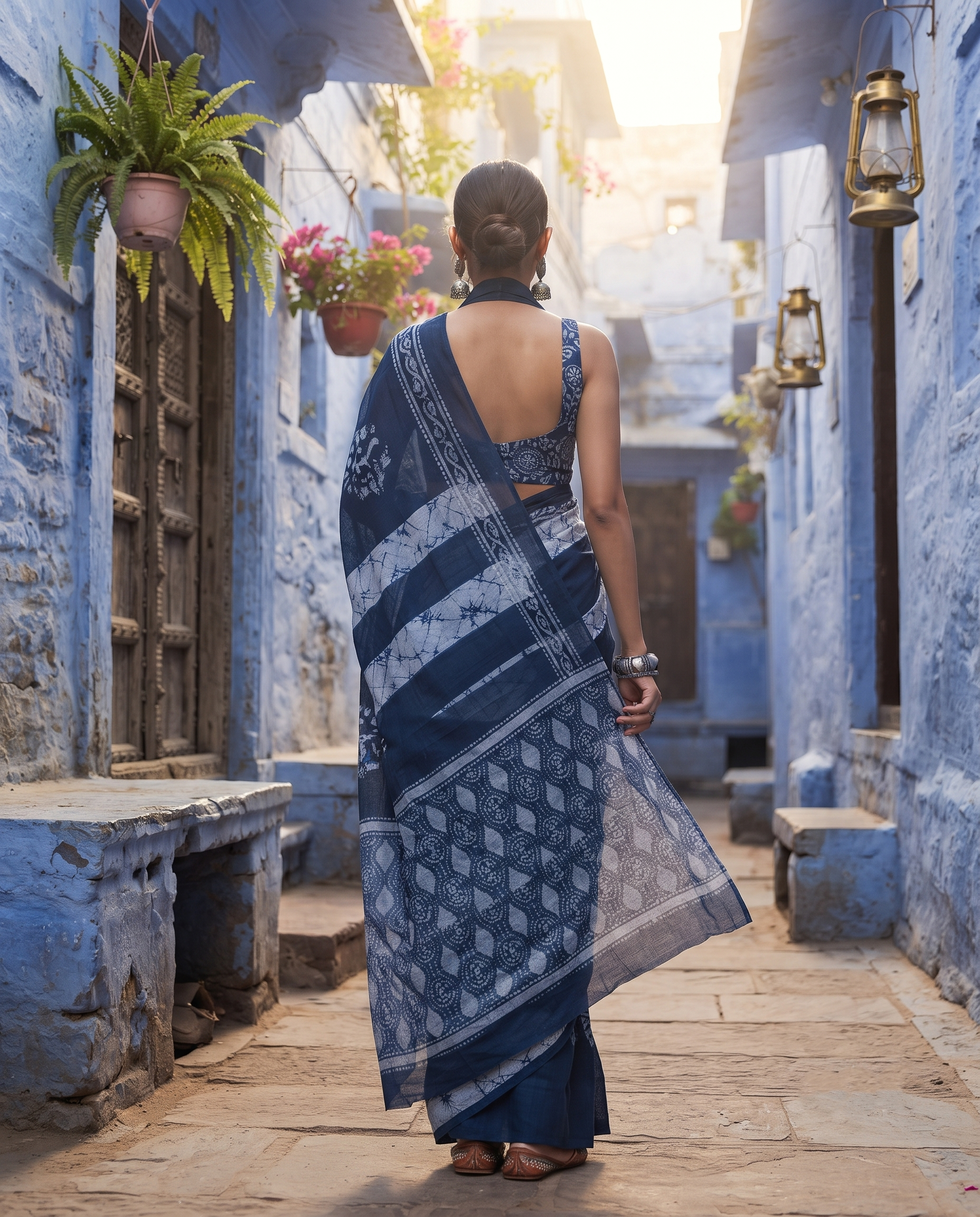 Meher Navy Indigo Saree