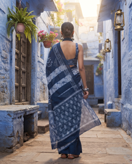 Meher Navy Indigo Saree