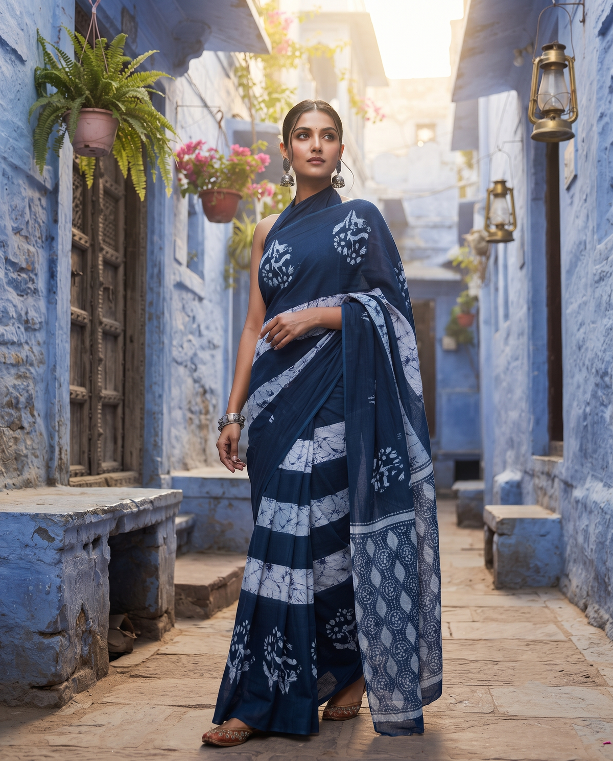 Meher Navy Indigo Saree