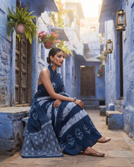 Meher Navy Indigo Saree