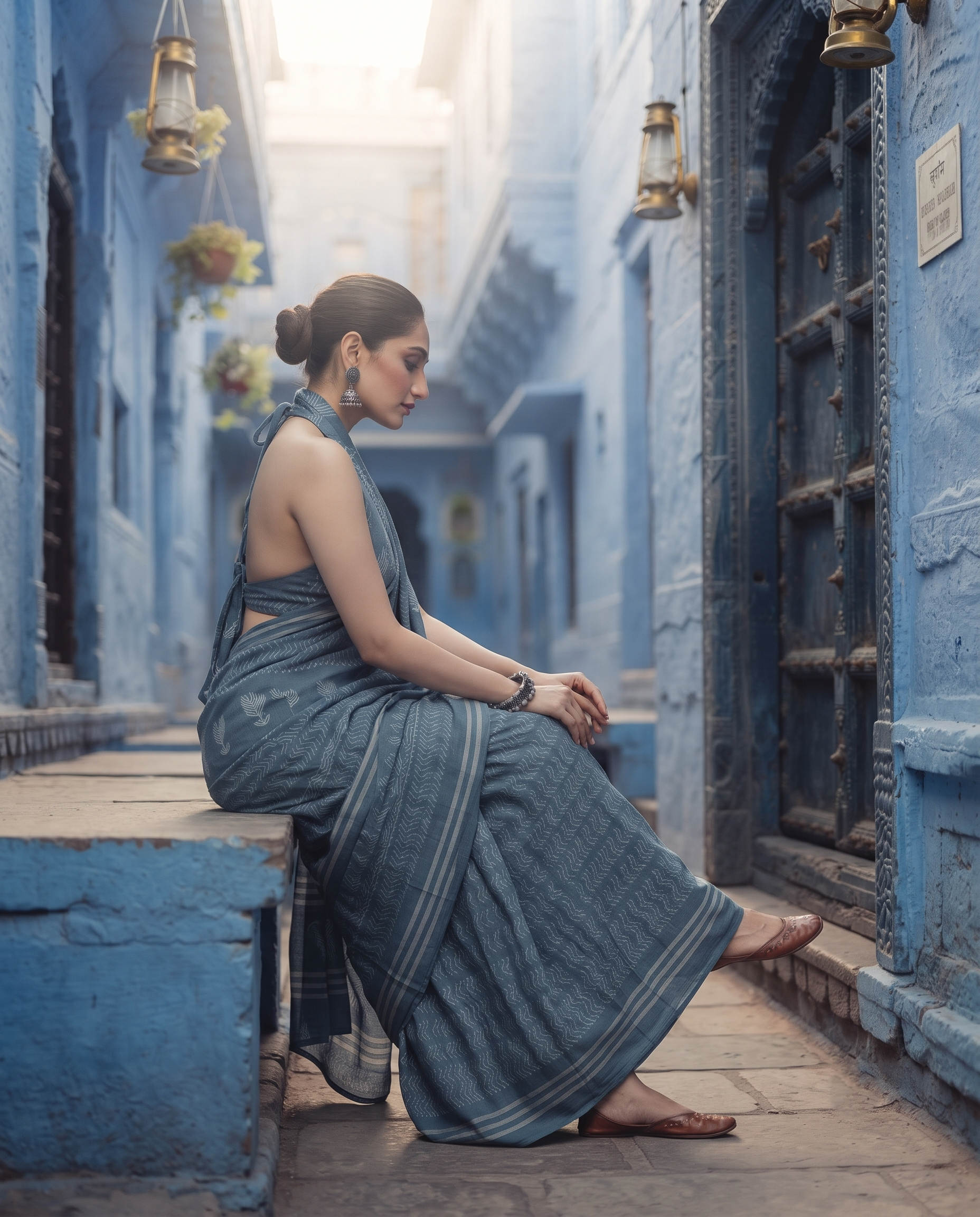 Vyomika Ocean Blue Saree