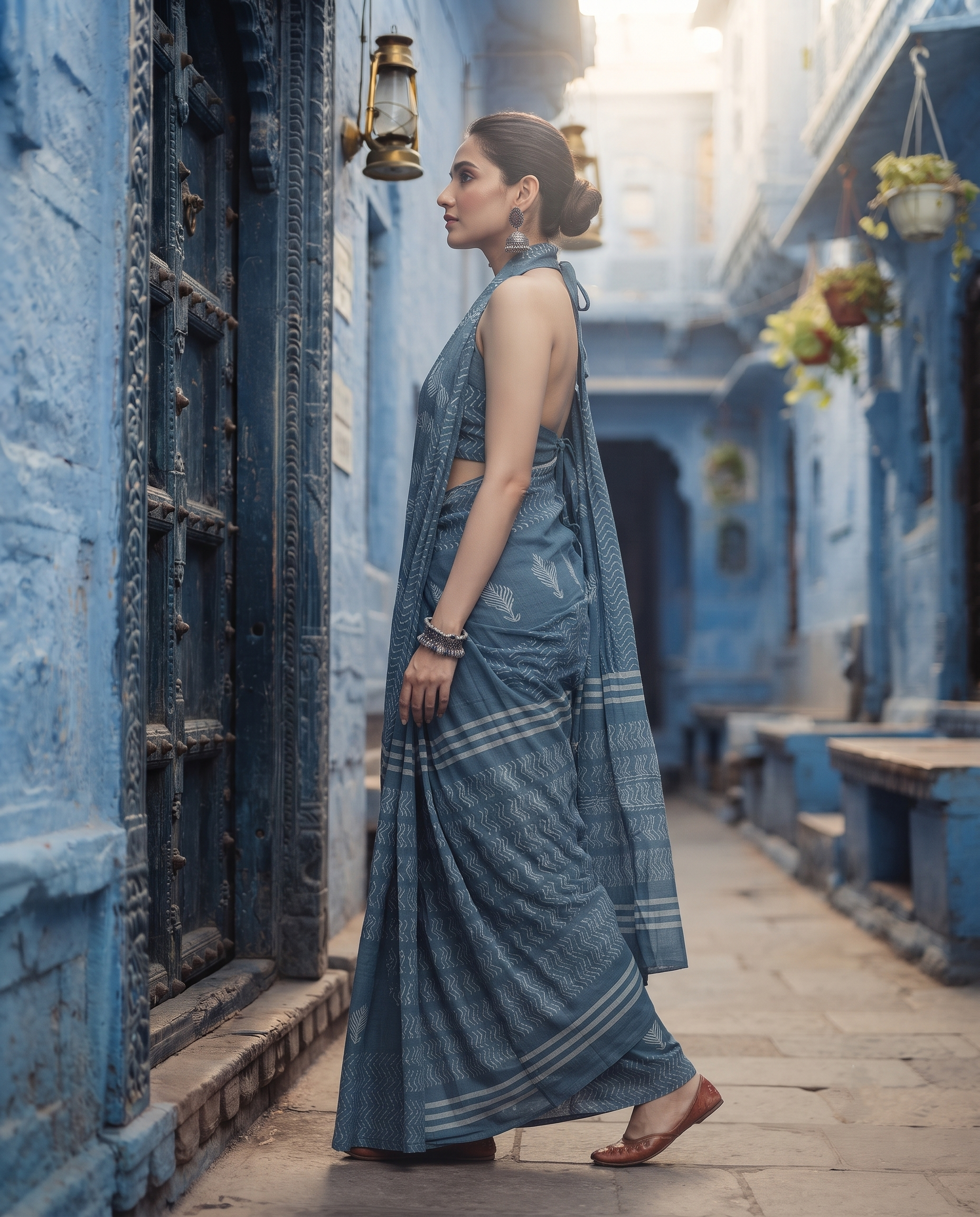 Vyomika Ocean Blue Saree