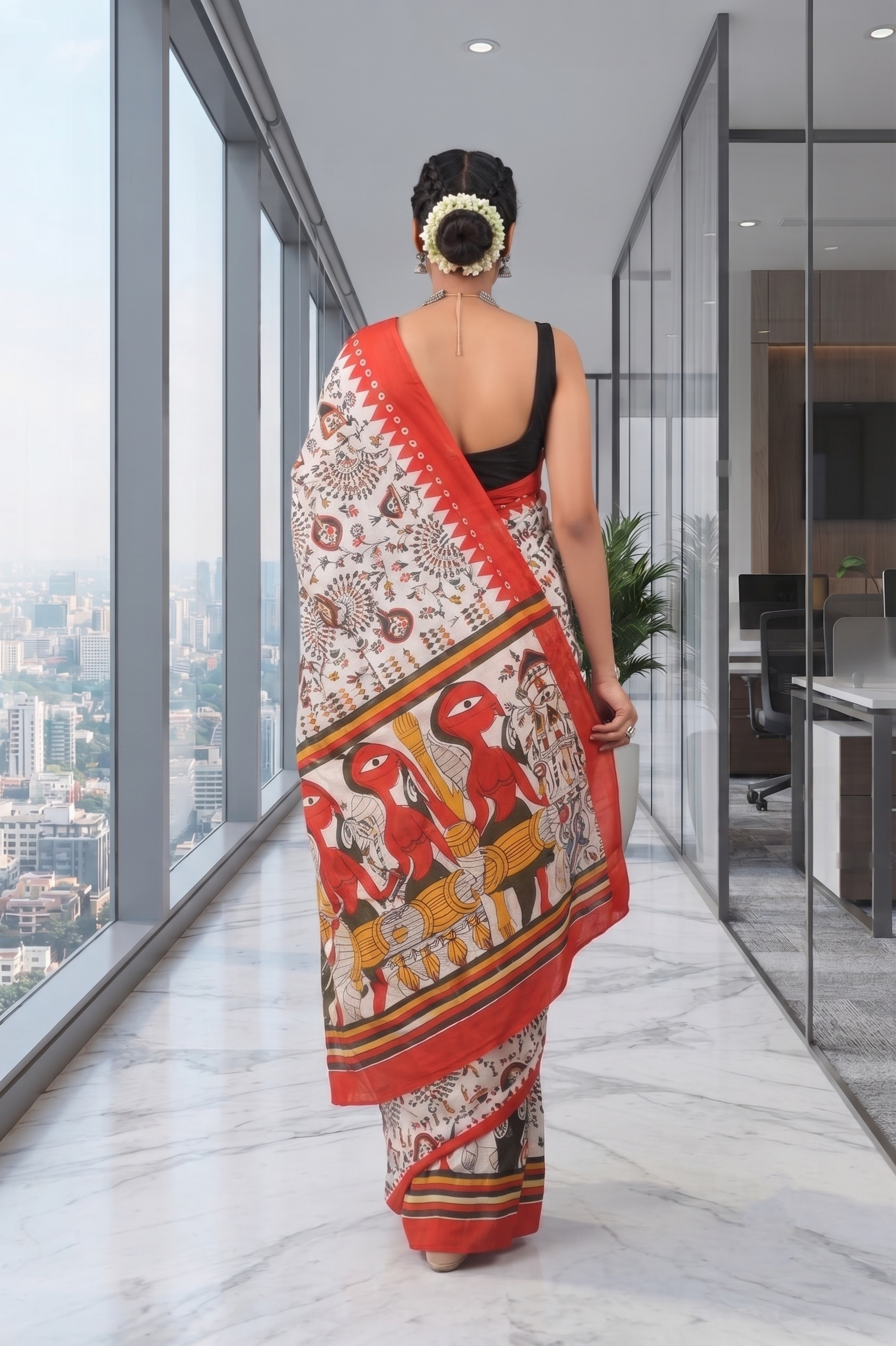 Warli Grace Corporate Wear Saree