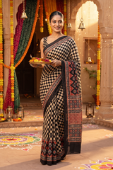 Navrang Checkered Festive Saree