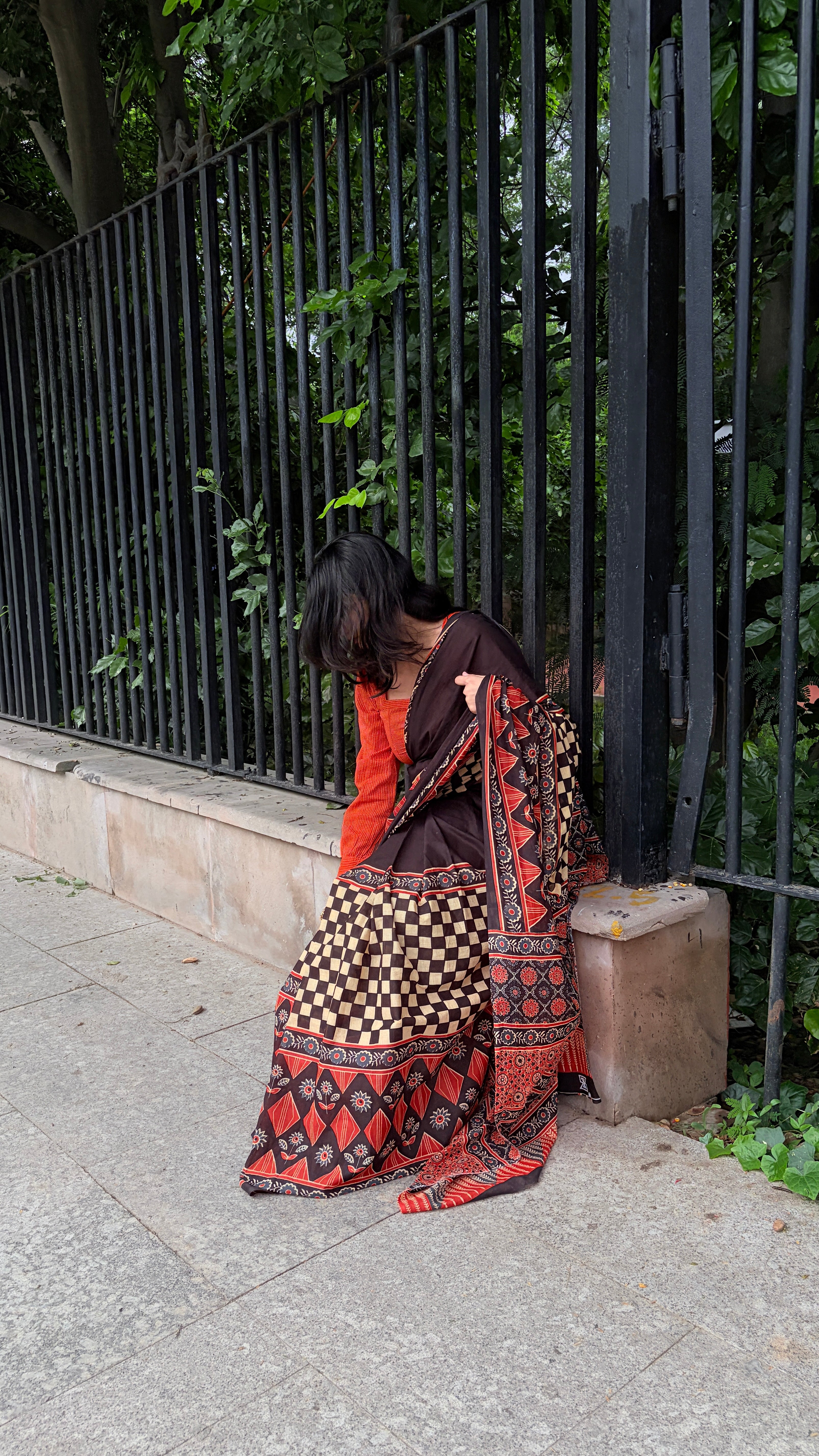 Navrang Checkered Festive Saree