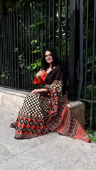 Navrang Checkered Festive Saree