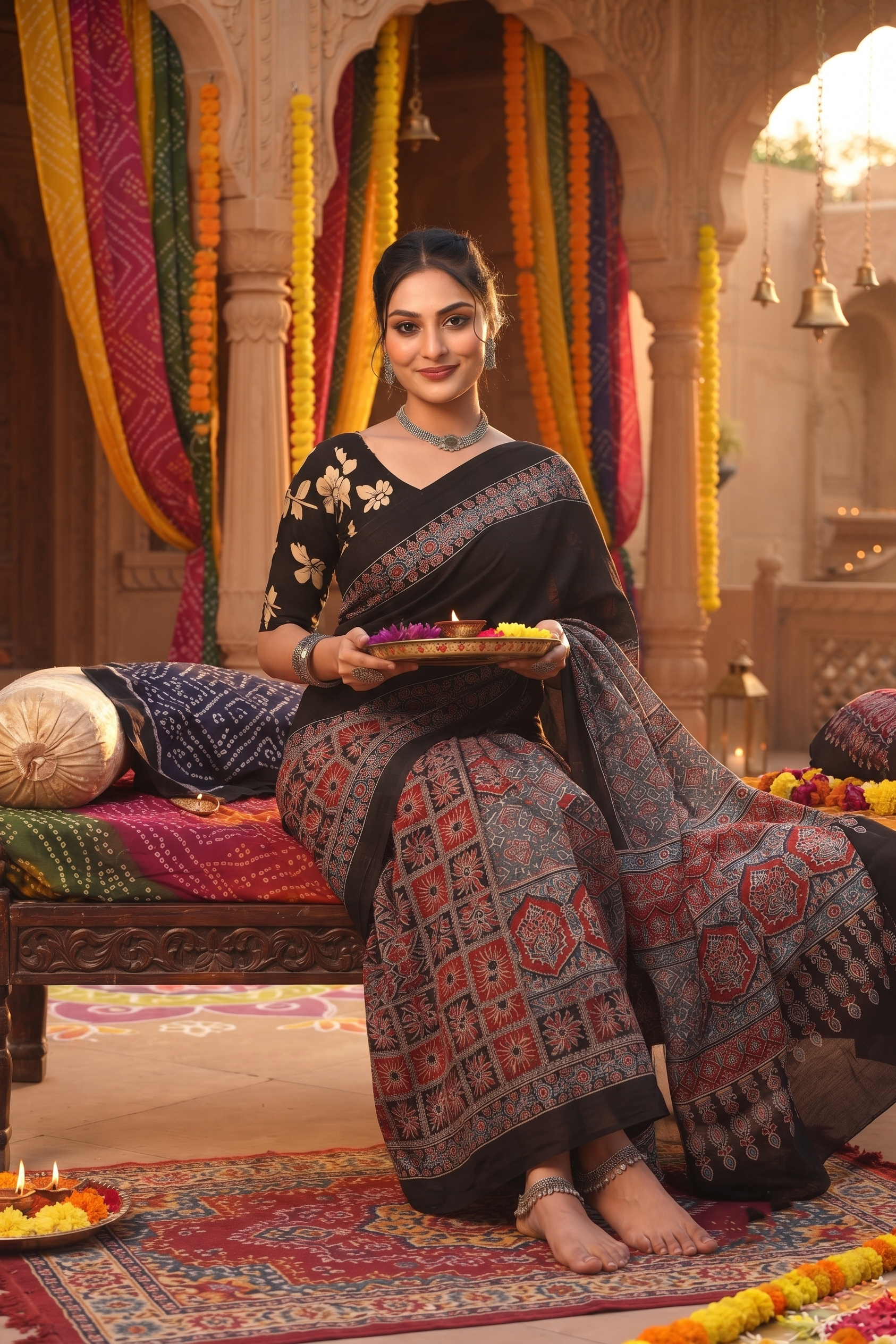 Rajwadi Heritage Cotton Saree