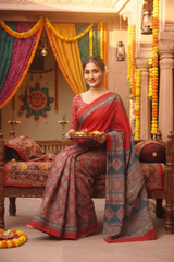 Crimson Heritage Saree