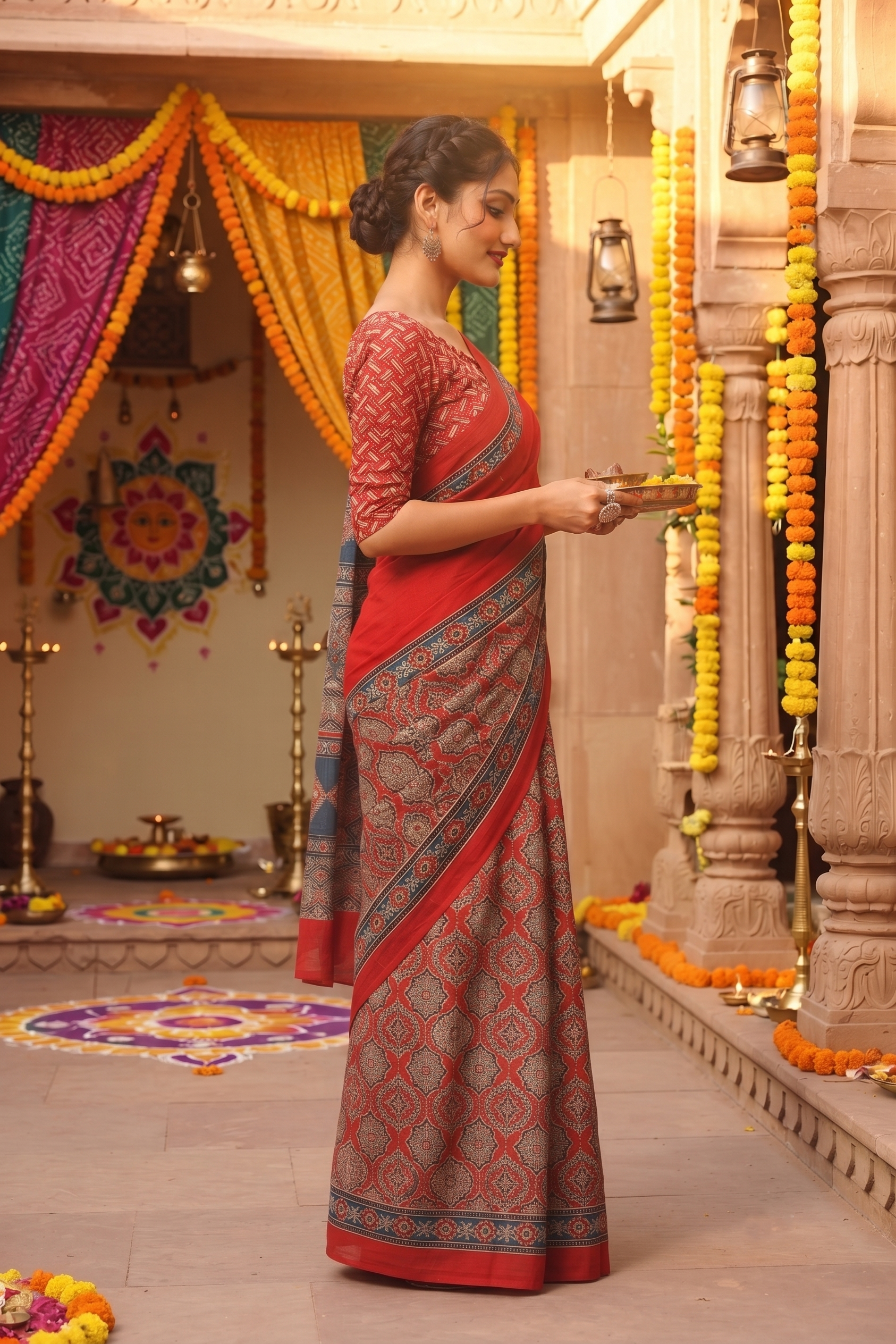 Crimson Heritage Saree