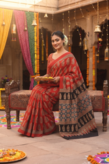 Ruby Blossom Saree