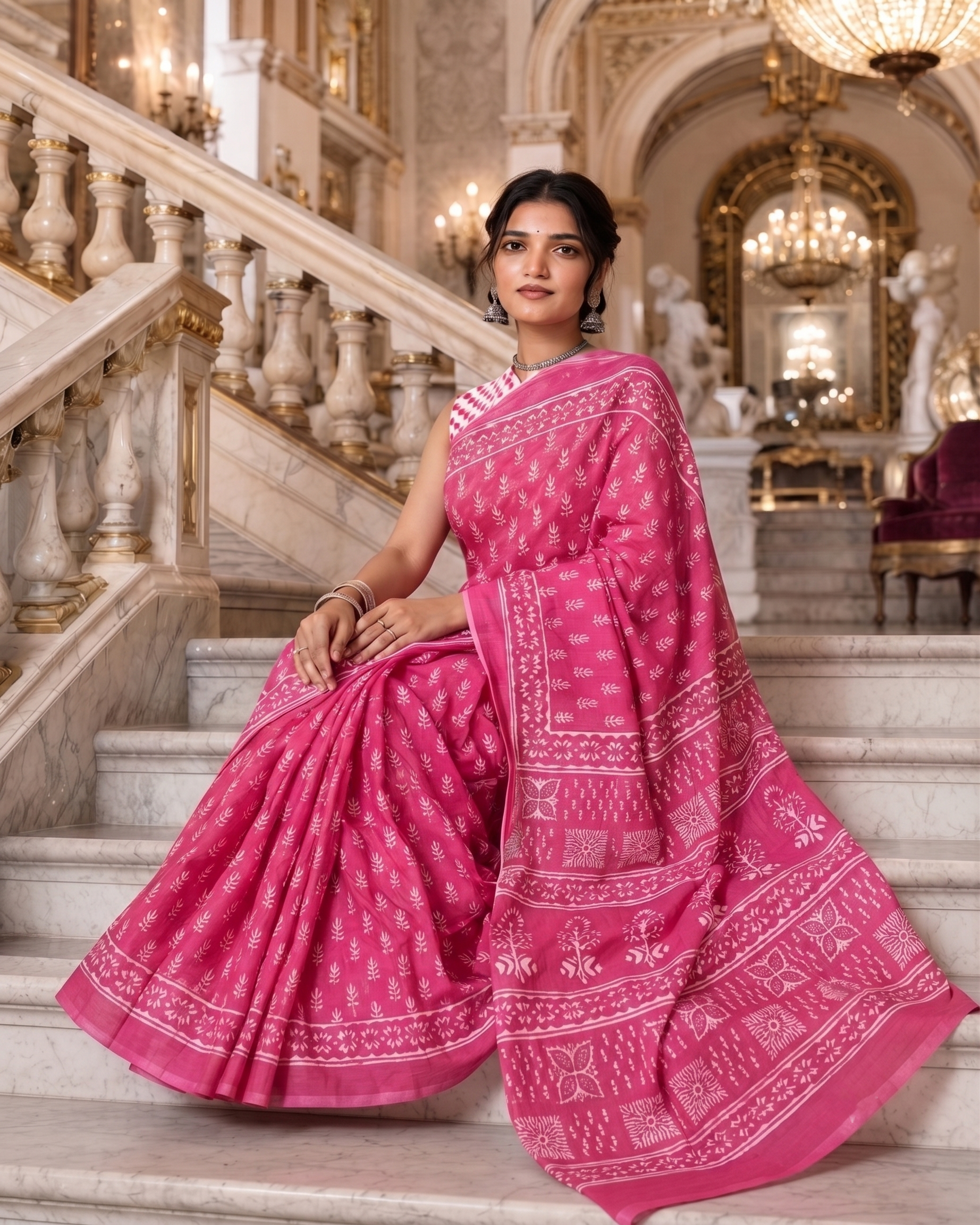 Rani Gulnaar Saree
