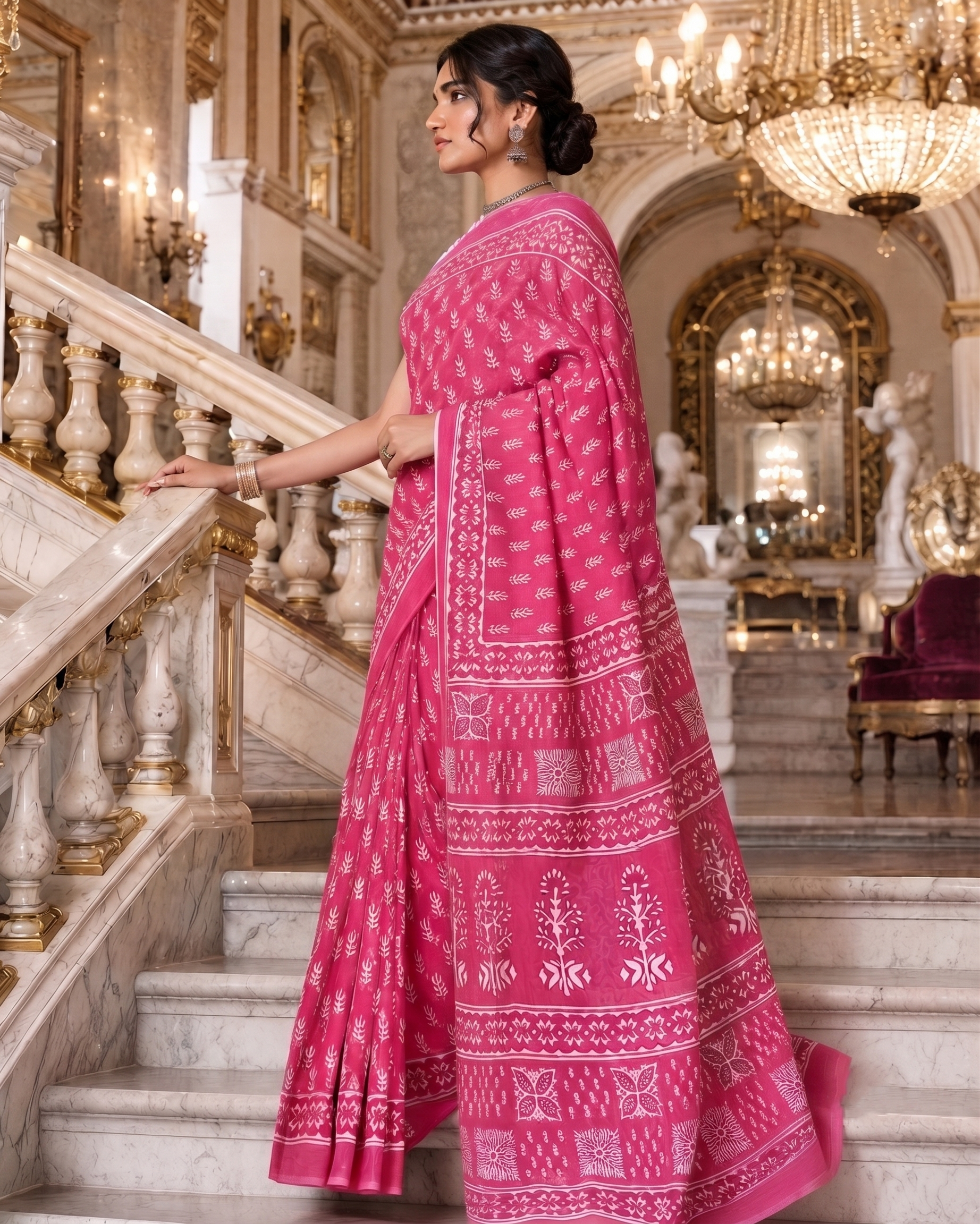 Rani Gulnaar Saree