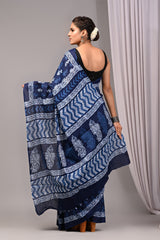 Exclusive Printed Pure Cotton Mulmul Saree With Blouse