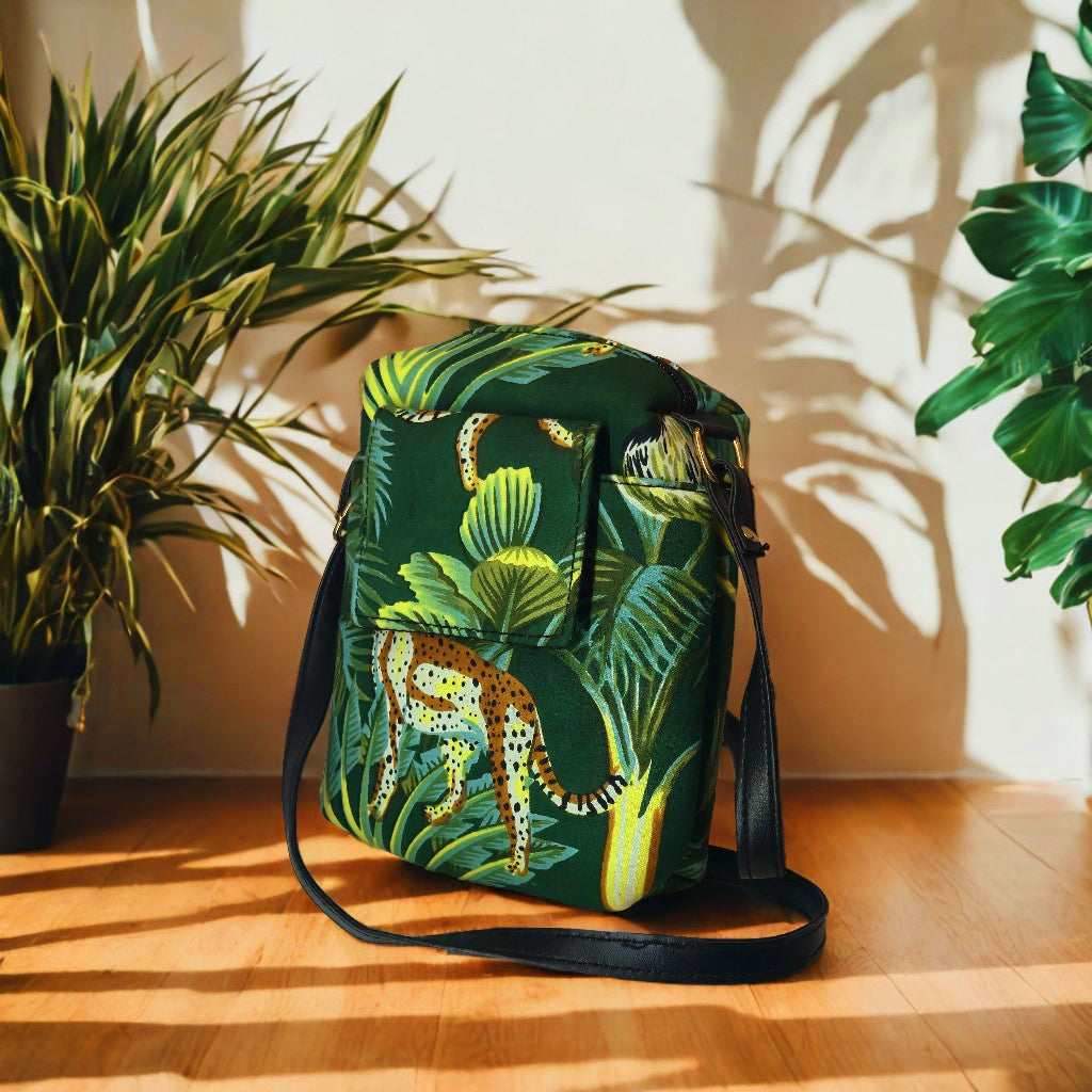 Tropical Jungle Leopard Print Crossbody Bag | Luxebyflavia | Hand Bag