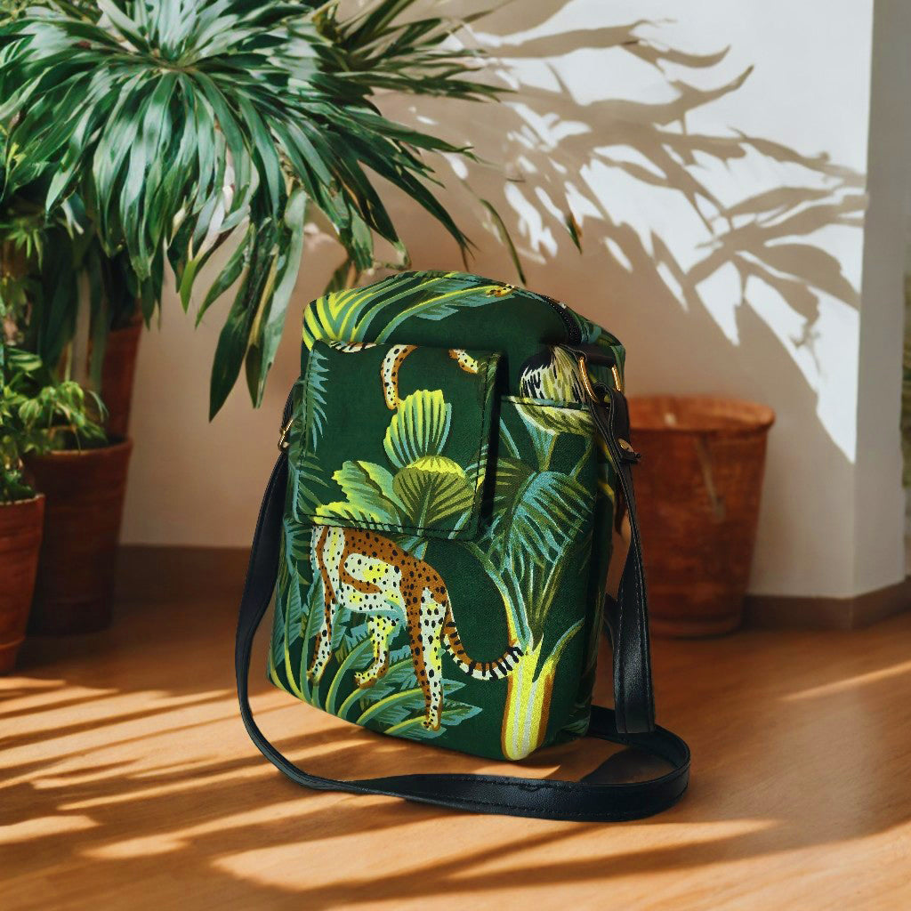 Tropical Jungle Leopard Print Crossbody Bag | Luxebyflavia | Hand Bag