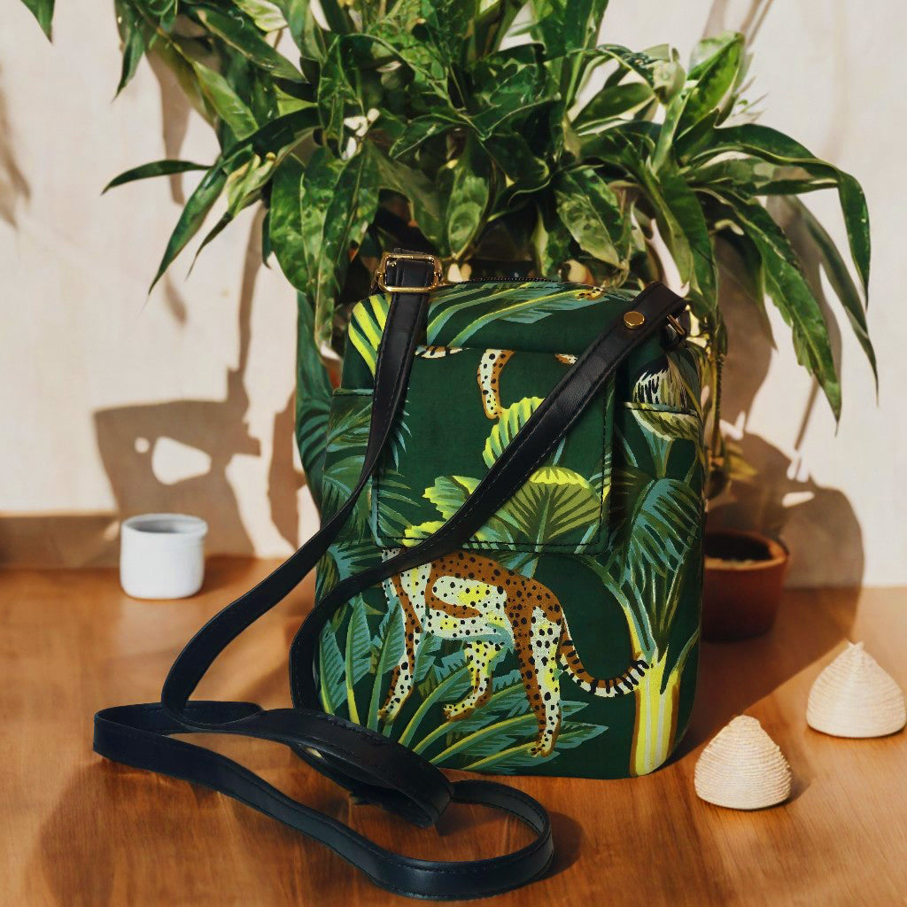 Tropical Jungle Leopard Print Crossbody Bag | Luxebyflavia | Hand Bag