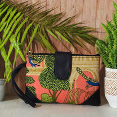 Peacock and Tree Clutch - Trendy Designer Handbag for Women | Luxebyflavia | Hand Bag