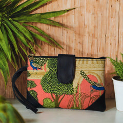 Peacock and Tree Clutch - Trendy Designer Handbag for Women | Luxebyflavia | Hand Bag